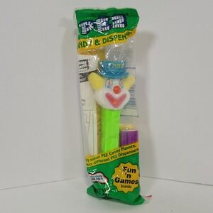 Vintage PEZ Clown Peter Pez Candy Dispenser Blue Hat Sealed New Old Stock